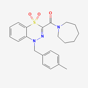 3-(1-azepanylcarbonyl)-1-(4-methylbenzyl)-4lambda~6~,1,2-benzothiadiazine-4,4(1H)-dione