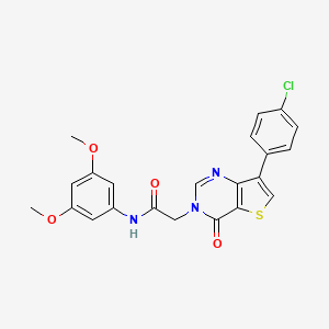 2-[7-(4-chlorophenyl)-4-oxothieno[3,2-d]pyrimidin-3(4H)-yl]-N-(3,5-dimethoxyphenyl)acetamide