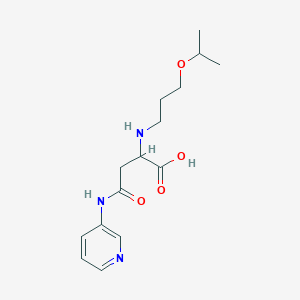 molecular formula C15H23N3O4 B2822032 2-((3-Isopropoxypropyl)amino)-4-oxo-4-(pyridin-3-ylamino)butanoic acid CAS No. 1047683-12-4