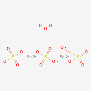 molecular formula H2O13S3Sc2 B2822034 Scandium(III) sulfate hydrate CAS No. 33849-58-0; 52788-54-2