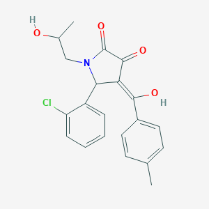 5-(2-chlorophenyl)-3-hydroxy-1-(2-hydroxypropyl)-4-(4-methylbenzoyl)-1,5-dihydro-2H-pyrrol-2-one