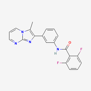molecular formula C20H14F2N4O B2822041 2,6-difluoro-N-[3-(3-methylimidazo[1,2-a]pyrimidin-2-yl)phenyl]benzamide CAS No. 862811-75-4