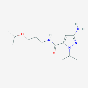 molecular formula C13H24N4O2 B2822043 3-Amino-N-(3-isopropoxypropyl)-1-isopropyl-1H-pyrazole-5-carboxamide CAS No. 2101197-35-5