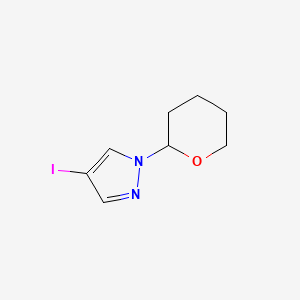 molecular formula C8H11IN2O B2822045 4-碘-1-(四氢呋喃-2-基)-1H-吡唑 CAS No. 938066-17-2