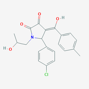 (4Z)-5-(4-chlorophenyl)-4-[hydroxy-(4-methylphenyl)methylidene]-1-(2-hydroxypropyl)pyrrolidine-2,3-dione