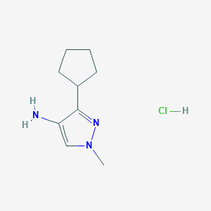 3-Cyclopentyl-1-methylpyrazol-4-amine;hydrochloride