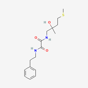 molecular formula C16H24N2O3S B2822053 N1-(2-hydroxy-2-methyl-4-(methylthio)butyl)-N2-phenethyloxalamide CAS No. 1421531-74-9