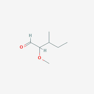 molecular formula C7H14O2 B2822055 2-Methoxy-3-methylpentanal CAS No. 1864072-82-1