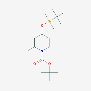 molecular formula C17H35NO3Si B2822056 Tert-butyl 4-[tert-butyl(dimethyl)silyl]oxy-2-methylpiperidine-1-carboxylate CAS No. 2377031-01-9