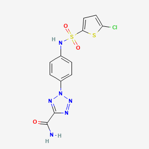 2-(4-(5-chlorothiophene-2-sulfonamido)phenyl)-2H-tetrazole-5-carboxamide