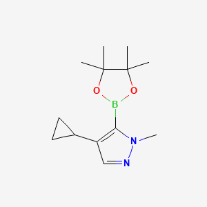 4-Cyclopropyl-1-methyl-5-(4,4,5,5-tetramethyl-1,3,2-dioxaborolan-2-yl)pyrazole