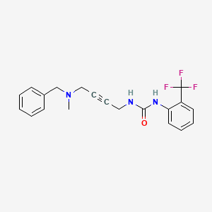 molecular formula C20H20F3N3O B2822066 1-(4-(Benzyl(methyl)amino)but-2-yn-1-yl)-3-(2-(trifluoromethyl)phenyl)urea CAS No. 1396805-24-5