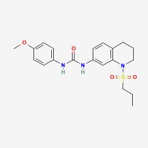 1-(4-Methoxyphenyl)-3-(1-(propylsulfonyl)-1,2,3,4-tetrahydroquinolin-7-yl)urea