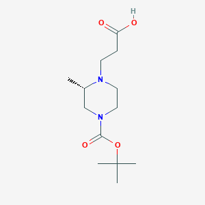(S)-3-(4-(Tert-butoxycarbonyl)-2-methylpiperazin-1-YL)propanoic acid