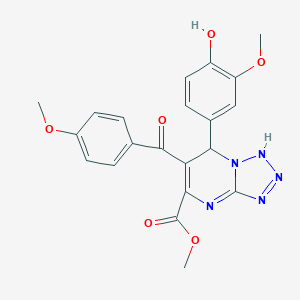 methyl 7-(4-hydroxy-3-methoxyphenyl)-6-(4-methoxybenzoyl)-1,7-dihydrotetrazolo[1,5-a]pyrimidine-5-carboxylate