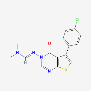 (E)-N'-(5-(4-chlorophenyl)-4-oxothieno[2,3-d]pyrimidin-3(4H)-yl)-N,N-dimethylformimidamide