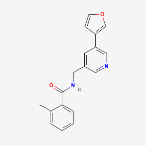 N-((5-(furan-3-yl)pyridin-3-yl)methyl)-2-methylbenzamide