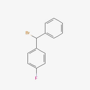 molecular formula C13H10BrF B2822083 1-[Bromo(phenyl)methyl]-4-fluorobenzene CAS No. 365-20-8