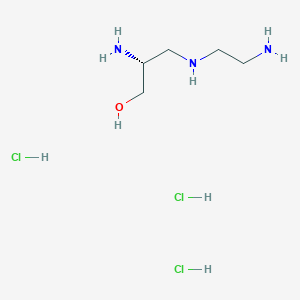 1-Propanol, 2-amino-3-[(2-aminoethyl)amino]-, trihydrochloride, (2R)-