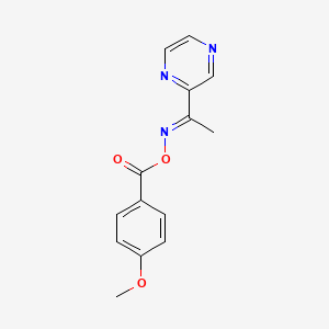 2-{[(4-Methoxybenzoyl)oxy]ethanimidoyl}pyrazine