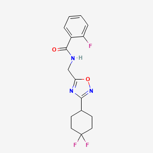 N-((3-(4,4-difluorocyclohexyl)-1,2,4-oxadiazol-5-yl)methyl)-2-fluorobenzamide