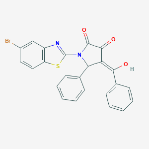 molecular formula C24H15BrN2O3S B282209 4-benzoyl-1-(5-bromo-1,3-benzothiazol-2-yl)-3-hydroxy-5-phenyl-1,5-dihydro-2H-pyrrol-2-one 