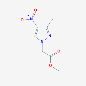 molecular formula C7H9N3O4 B2822092 methyl (3-methyl-4-nitro-1H-pyrazol-1-yl)acetate CAS No. 1005640-17-4