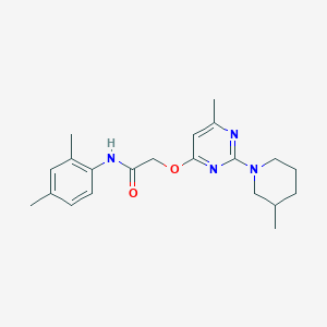 N-(2,4-dimethylphenyl)-2-{[6-methyl-2-(3-methylpiperidin-1-yl)pyrimidin-4-yl]oxy}acetamide