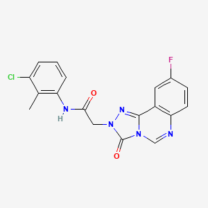 N-(3-chloro-2-methylphenyl)-2-(9-fluoro-3-oxo-[1,2,4]triazolo[4,3-c]quinazolin-2(3H)-yl)acetamide