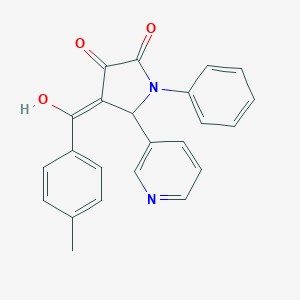 molecular formula C23H18N2O3 B282210 3-hydroxy-4-(4-methylbenzoyl)-1-phenyl-5-(3-pyridinyl)-1,5-dihydro-2H-pyrrol-2-one 