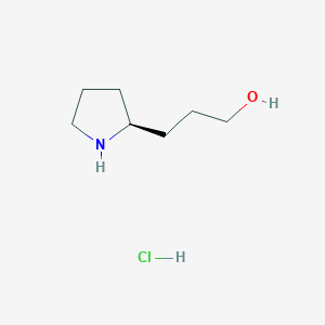 molecular formula C7H16ClNO B2822104 (S)-3-(Pyrrolidin-2-yl)propan-1-ol hydrochloride CAS No. 2171203-91-9