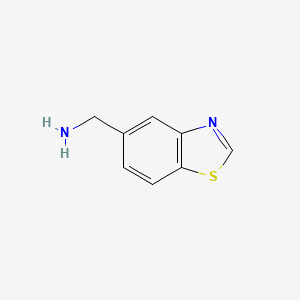 molecular formula C8H8N2S B2822106 Benzo[d]thiazol-5-ylmethanamine CAS No. 933725-07-6