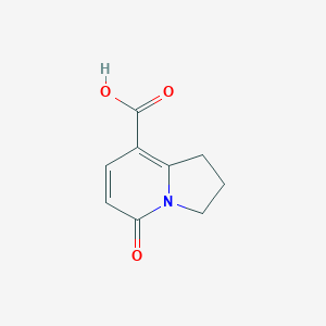 molecular formula C9H9NO3 B2822107 5-Oxo-1,2,3,5-tetrahydroindolizine-8-carboxylic acid CAS No. 1516856-19-1