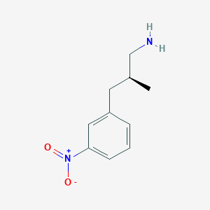 molecular formula C10H14N2O2 B2822112 (2S)-2-Methyl-3-(3-nitrophenyl)propan-1-amine CAS No. 2248184-85-0