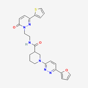 1-(6-(furan-2-yl)pyridazin-3-yl)-N-(2-(6-oxo-3-(thiophen-2-yl)pyridazin-1(6H)-yl)ethyl)piperidine-3-carboxamide