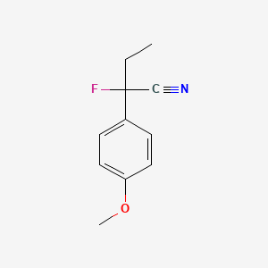 molecular formula C11H12FNO B2822127 2-Fluoro-2-(4-methoxyphenyl)butanenitrile CAS No. 2109162-43-6