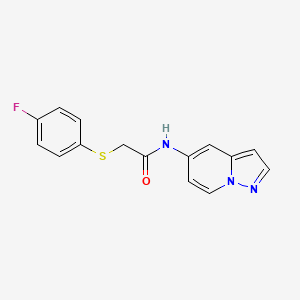 2-((4-fluorophenyl)thio)-N-(pyrazolo[1,5-a]pyridin-5-yl)acetamide