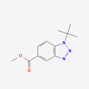 molecular formula C12H15N3O2 B2822154 Methyl 1-tert-butyl-1,2,3-benzotriazole-5-carboxylate CAS No. 1400645-11-5