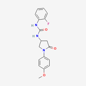 1-(2-Fluorophenyl)-3-(1-(4-methoxyphenyl)-5-oxopyrrolidin-3-yl)urea