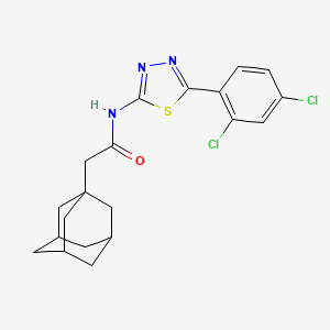 molecular formula C20H21Cl2N3OS B2822157 2-(1-金刚烷基)-N-[5-(2,4-二氯苯基)-1,3,4-噻二唑-2-基]乙酰胺 CAS No. 391863-84-6