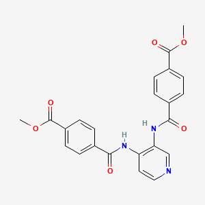 molecular formula C23H19N3O6 B2822163 甲基-4-[[3-[(4-甲氧羰基苯甲酰)氨基]吡啶-4-基]氨基]苯甲酸酯 CAS No. 477325-57-8
