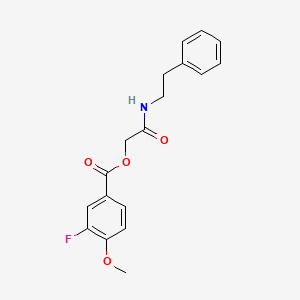 [(2-Phenylethyl)carbamoyl]methyl 3-fluoro-4-methoxybenzoate