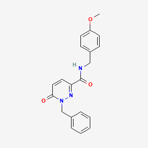 1-benzyl-N-[(4-methoxyphenyl)methyl]-6-oxopyridazine-3-carboxamide