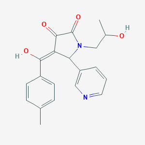 3-hydroxy-1-(2-hydroxypropyl)-4-(4-methylbenzoyl)-5-(3-pyridinyl)-1,5-dihydro-2H-pyrrol-2-one