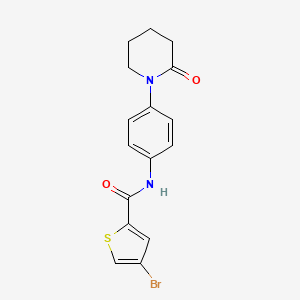 4-bromo-N-(4-(2-oxopiperidin-1-yl)phenyl)thiophene-2-carboxamide