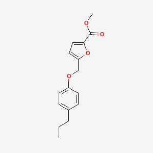 molecular formula C16H18O4 B2822180 Methyl 5-[(4-propylphenoxy)methyl]-2-furoate CAS No. 402602-98-6