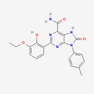 2-(3-ethoxy-2-hydroxyphenyl)-8-oxo-9-(p-tolyl)-8,9-dihydro-7H-purine-6-carboxamide