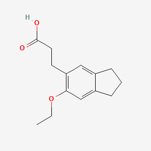 3-(6-ethoxy-2,3-dihydro-1H-inden-5-yl)propanoic acid