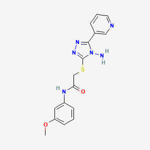 2-((4-amino-5-(pyridin-3-yl)-4H-1,2,4-triazol-3-yl)thio)-N-(3-methoxyphenyl)acetamide