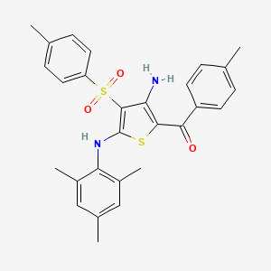 (3-Amino-5-(mesitylamino)-4-tosylthiophen-2-yl)(p-tolyl)methanone